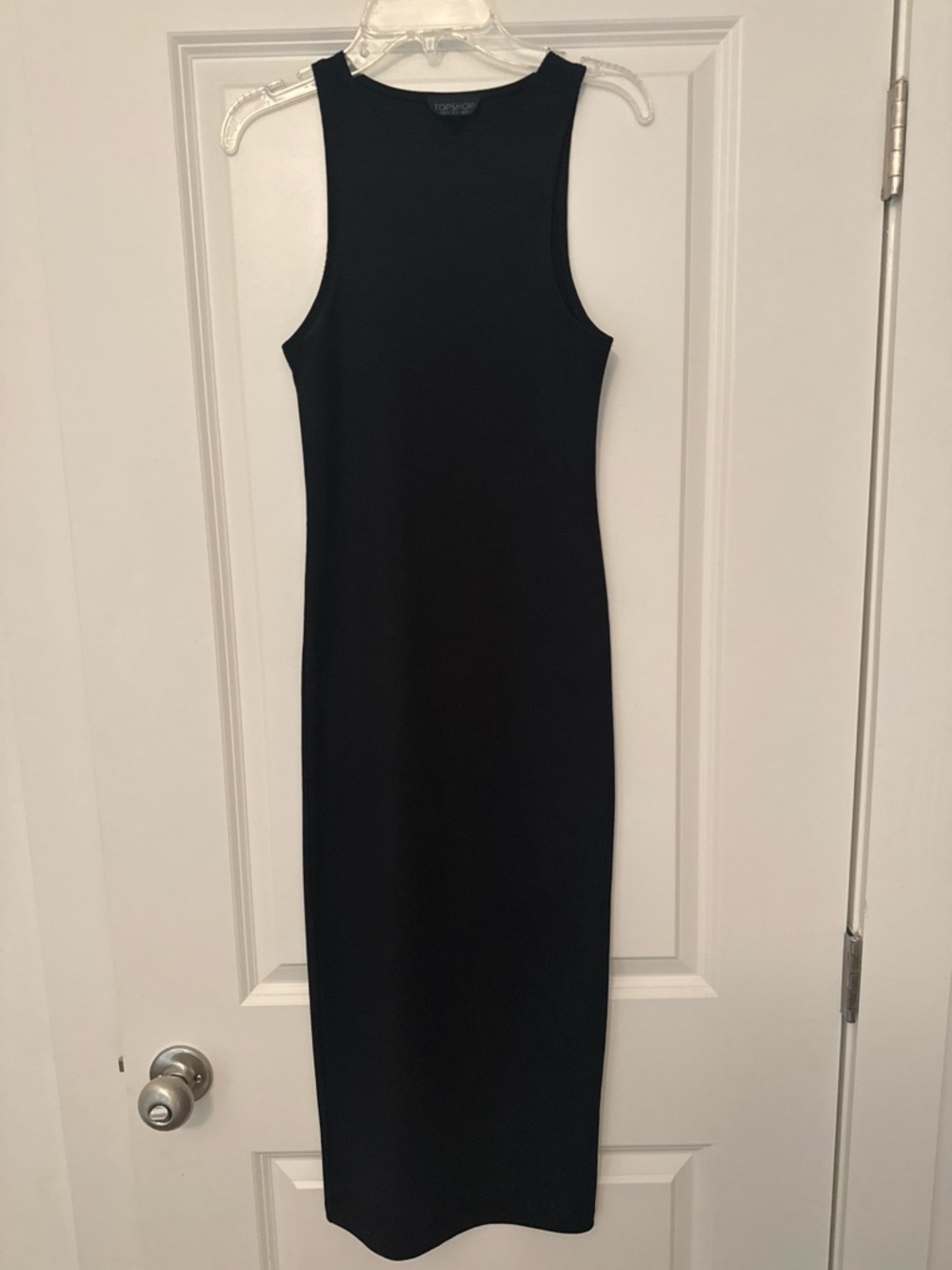 Topshop Black Sleeveless Maxi Dress